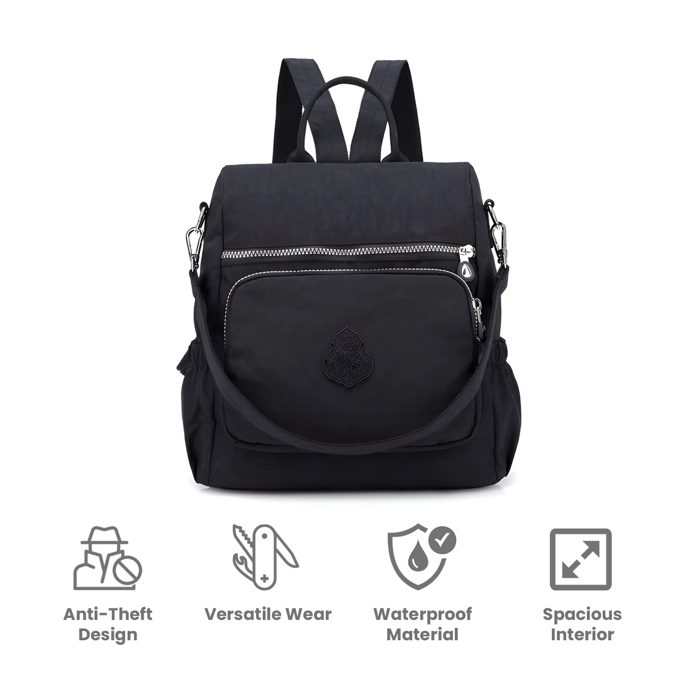 Versatile Anti-Theft Crossbody Backpack