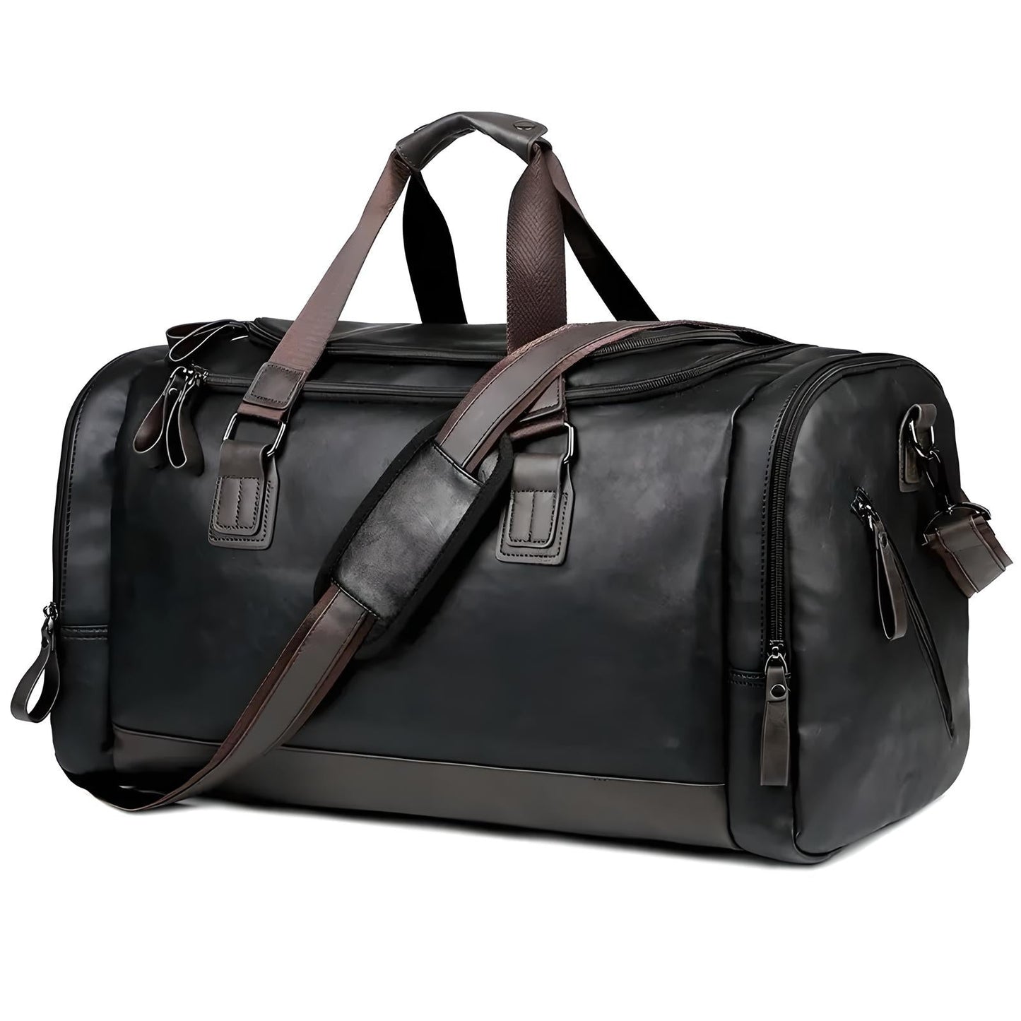 Classy Men’s Leather Look Duffle Bag