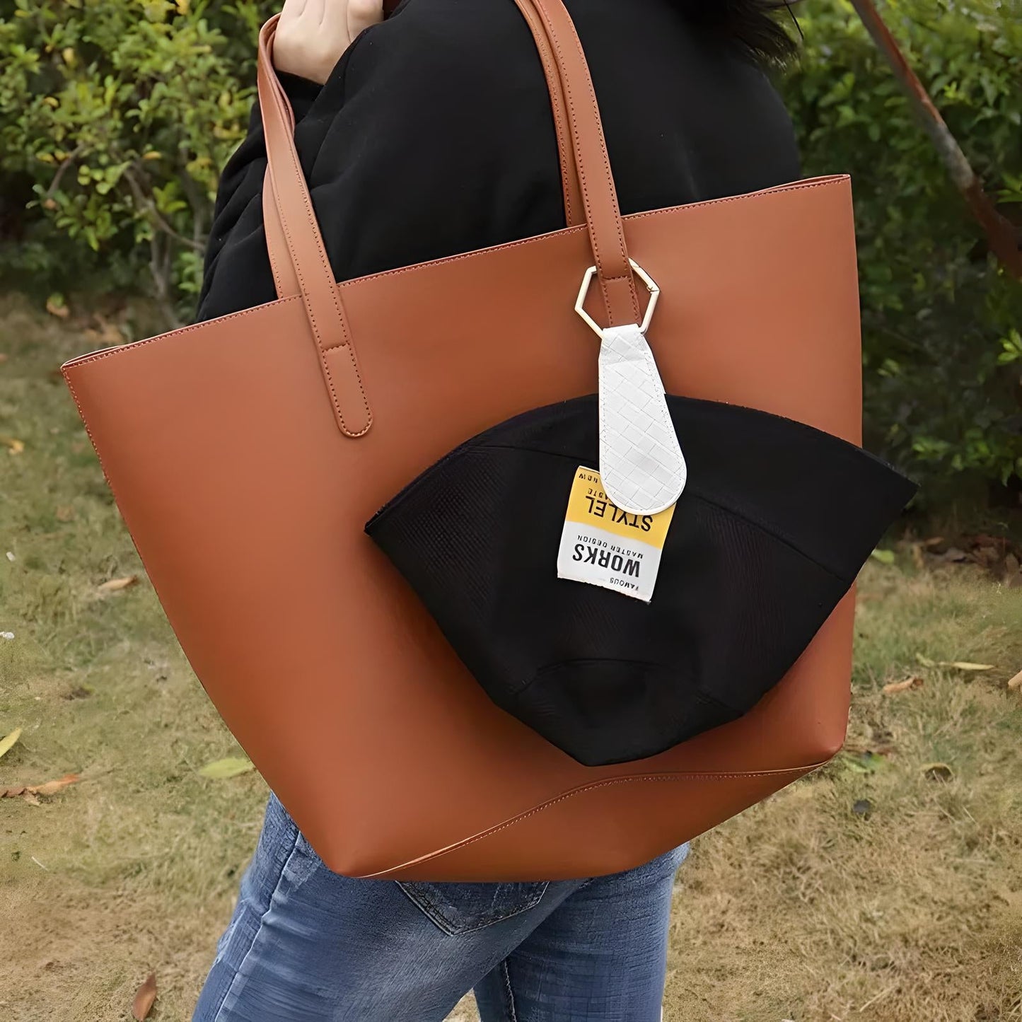 Leather Look Hat Clip