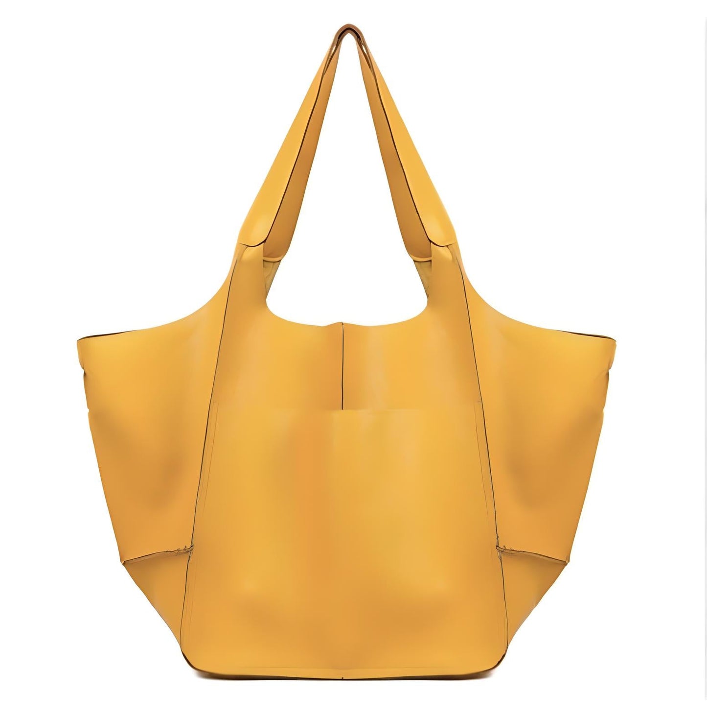 Oversized Leather Look Tote Bag