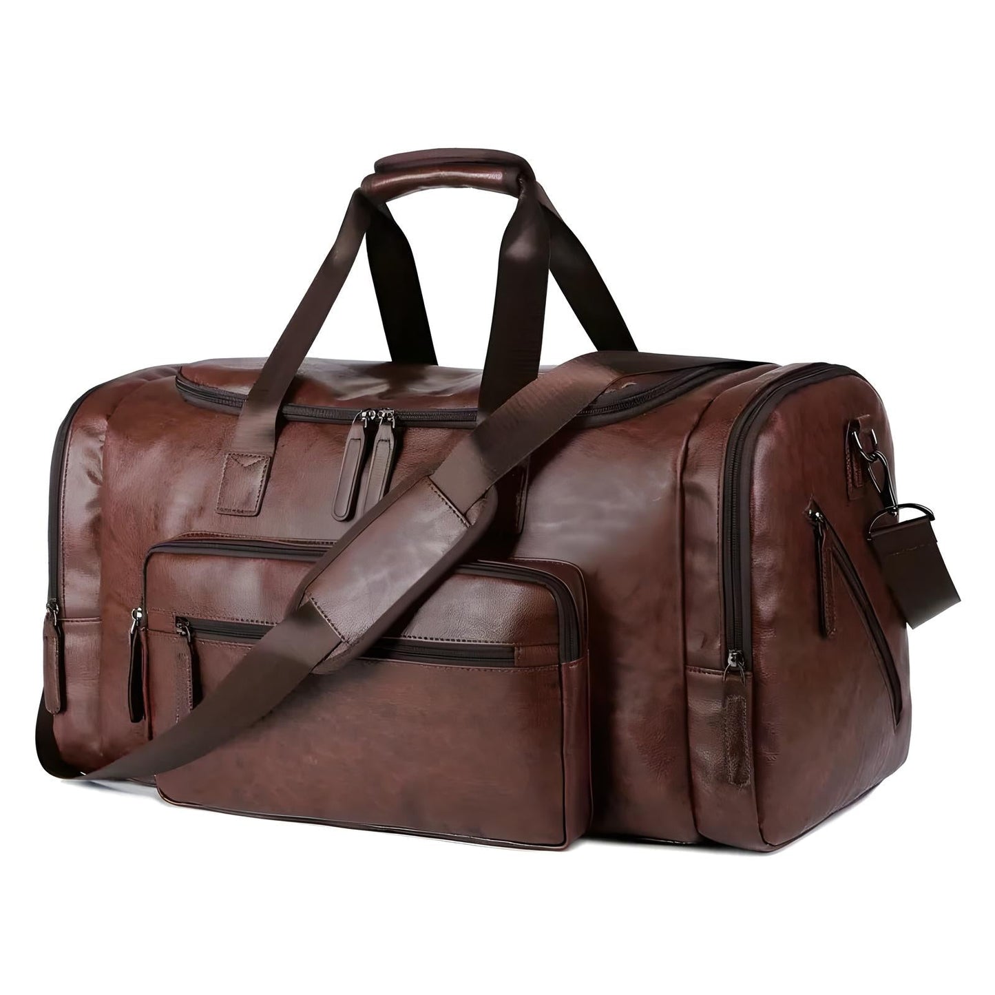 Classy Men’s Leather Look Duffle Bag