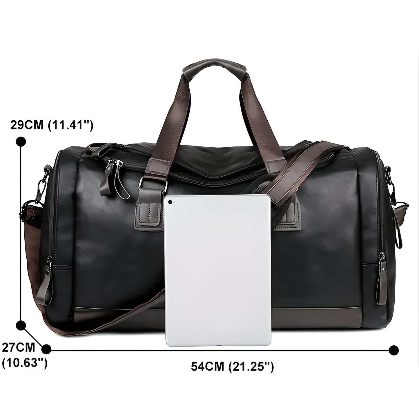 Classy Men’s Leather Look Duffle Bag