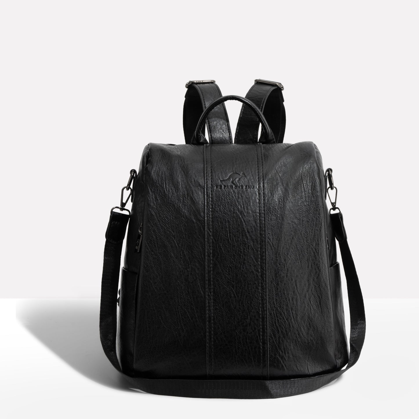 Women's Anti-Theft Leather Look Backpack