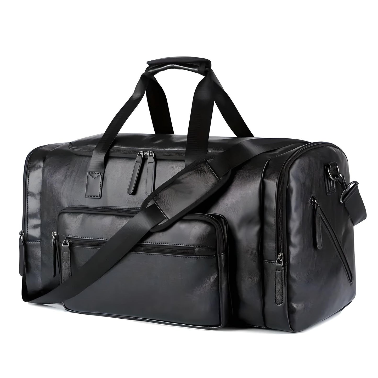 Classy Men’s Leather Look Duffle Bag