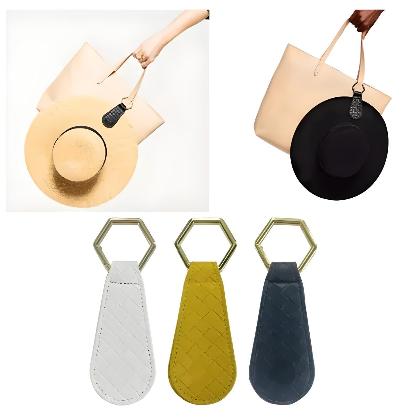 Leather Look Hat Clip