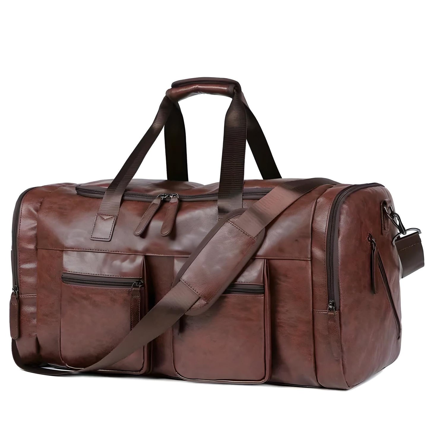 Classy Men’s Leather Look Duffle Bag
