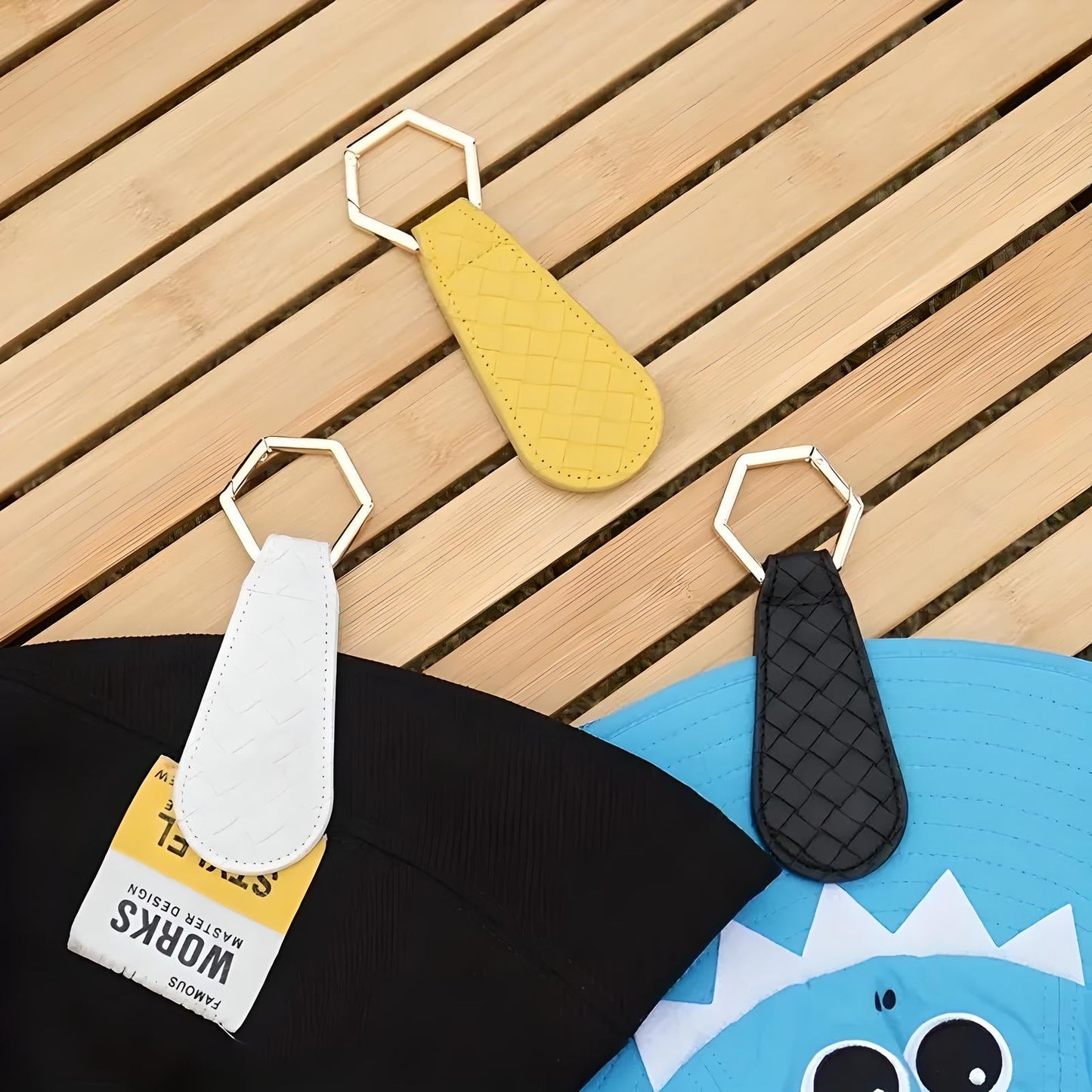 Leather Look Hat Clip