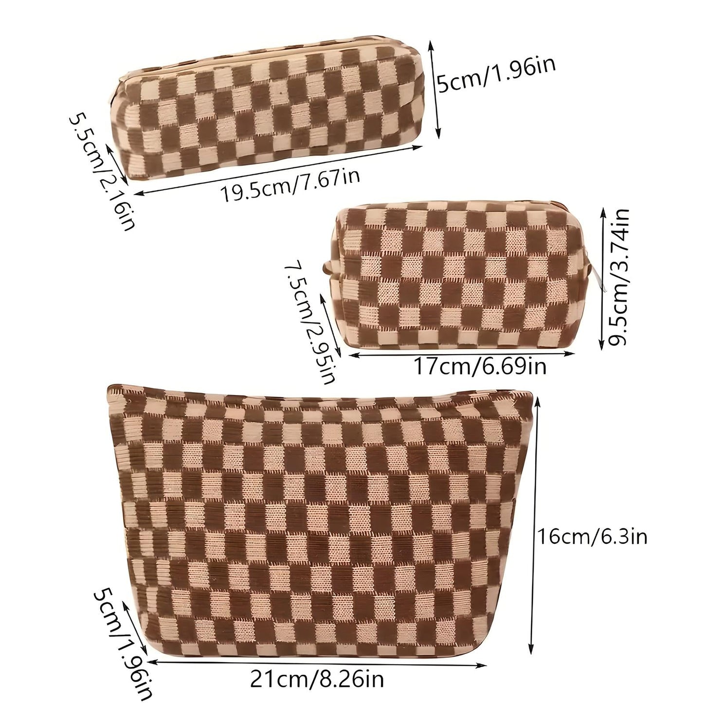 3-Piece Cosmetic Bag Set