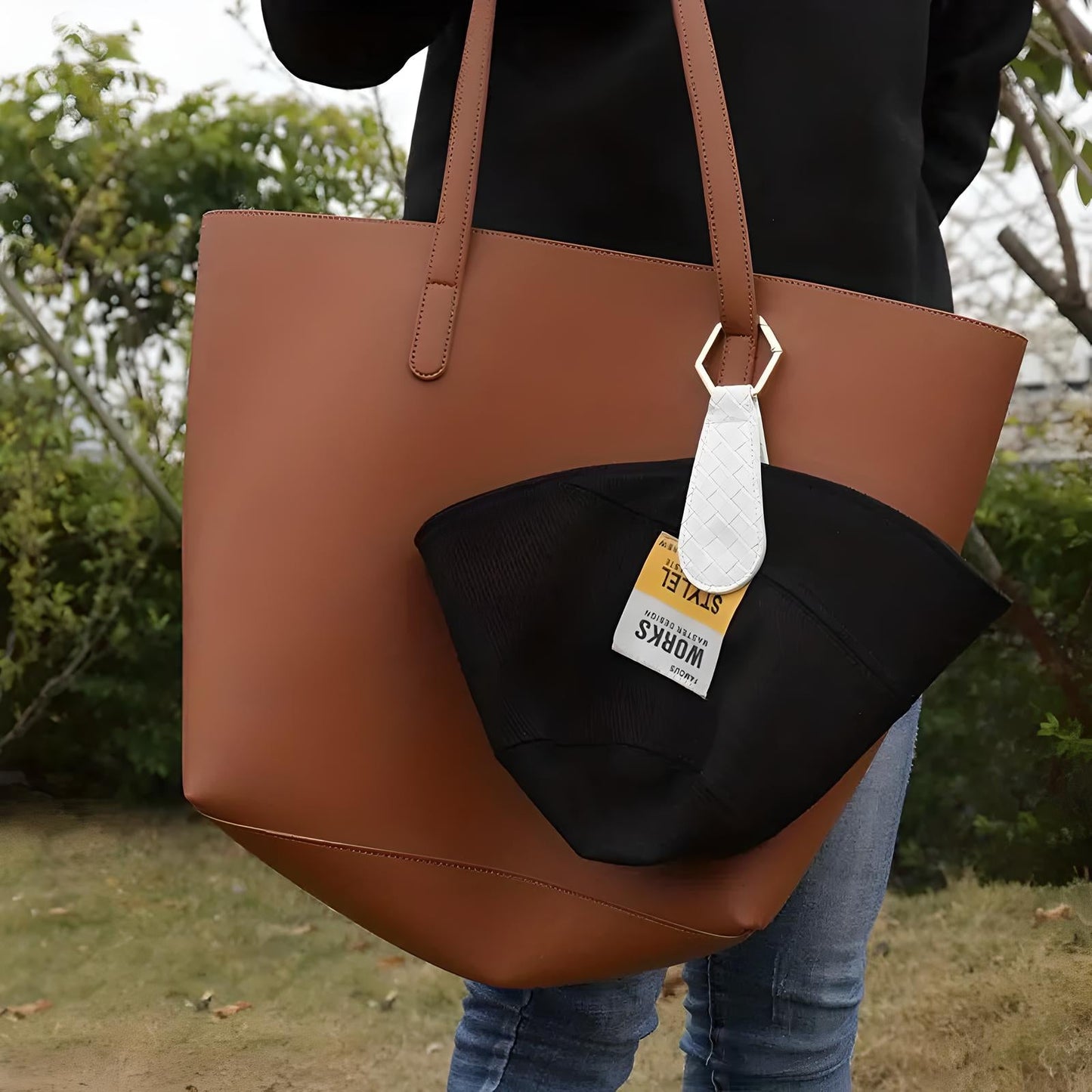 Leather Look Hat Clip