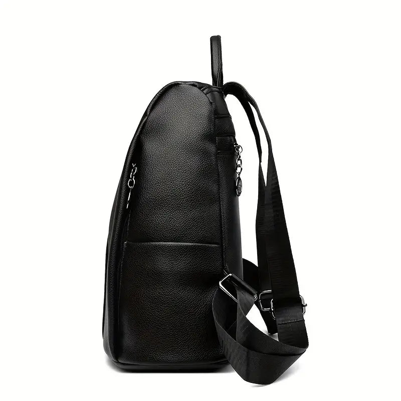 Women's Anti-Theft Leather Look Backpack