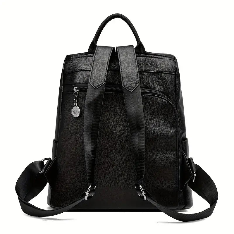 Women's Anti-Theft Leather Look Backpack