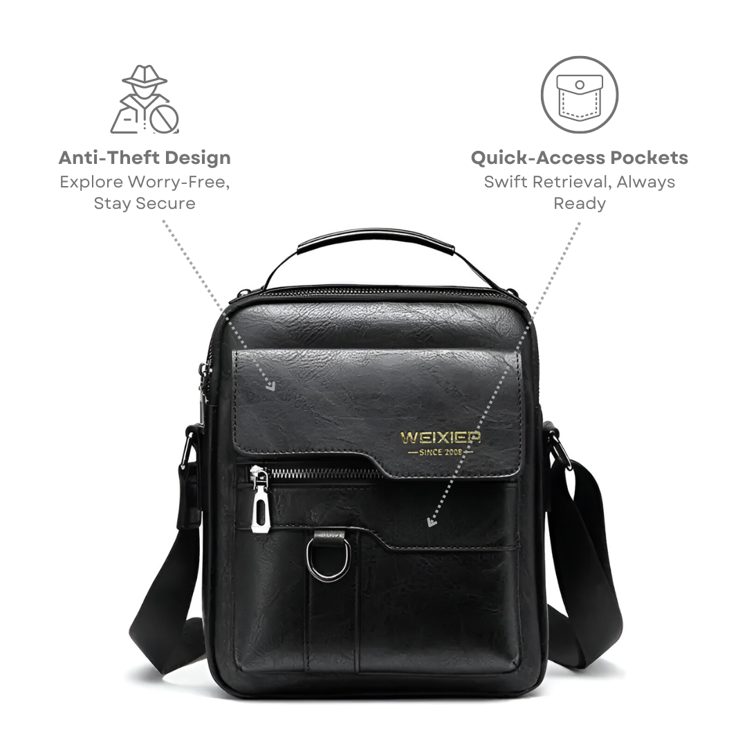 Anti-Theft Leather Look Sling Bag