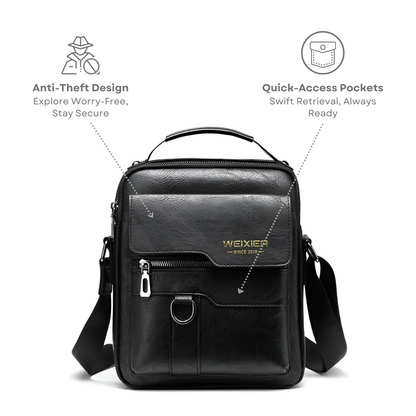 Anti-Theft Leather Look Sling Bag