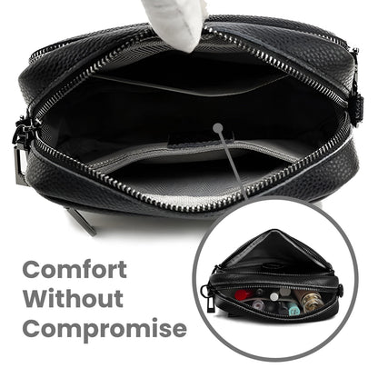 Chic Leather Look Crossbody Bag