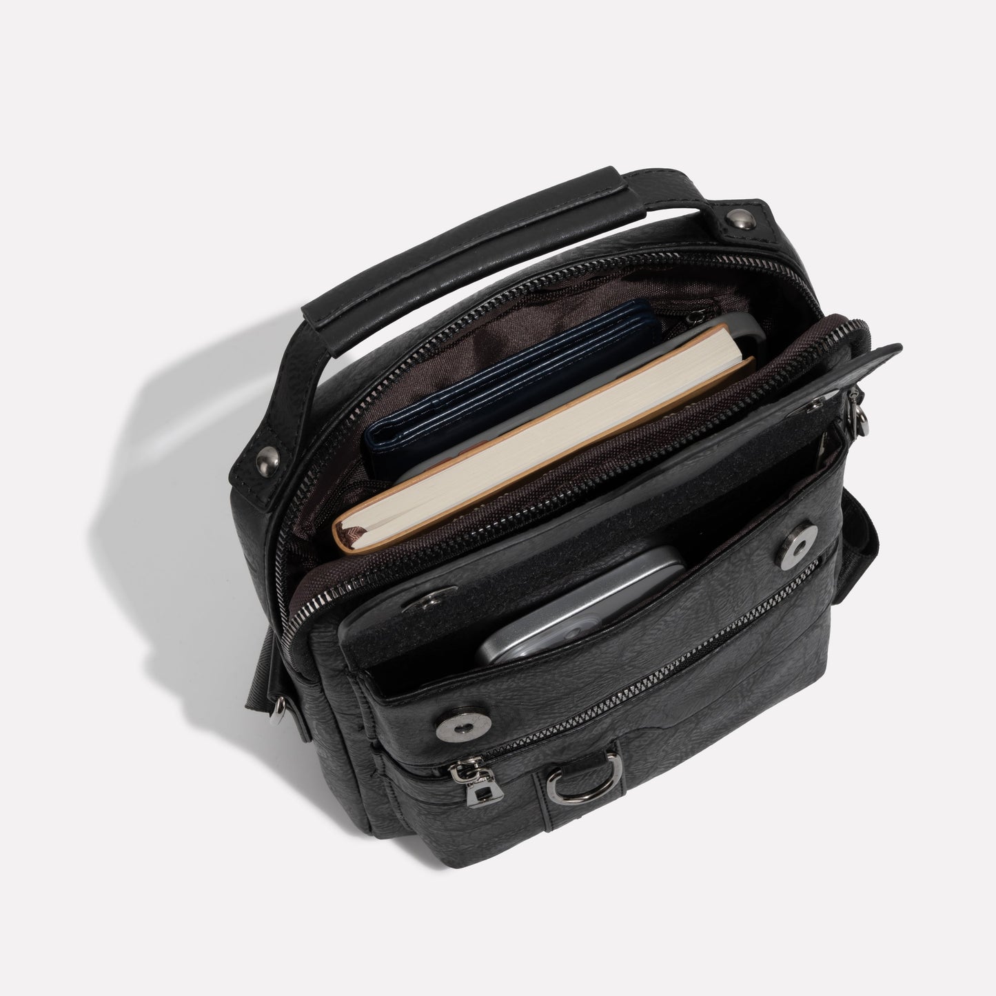 Anti-Theft Leather Look Sling Bag
