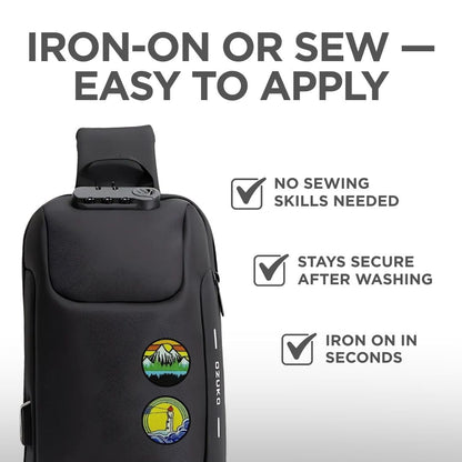 Iron-On Travel Patches – 20 Pc  Set
