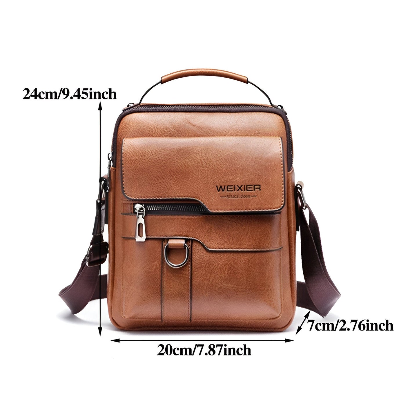 Anti-Theft Leather Look Sling Bag